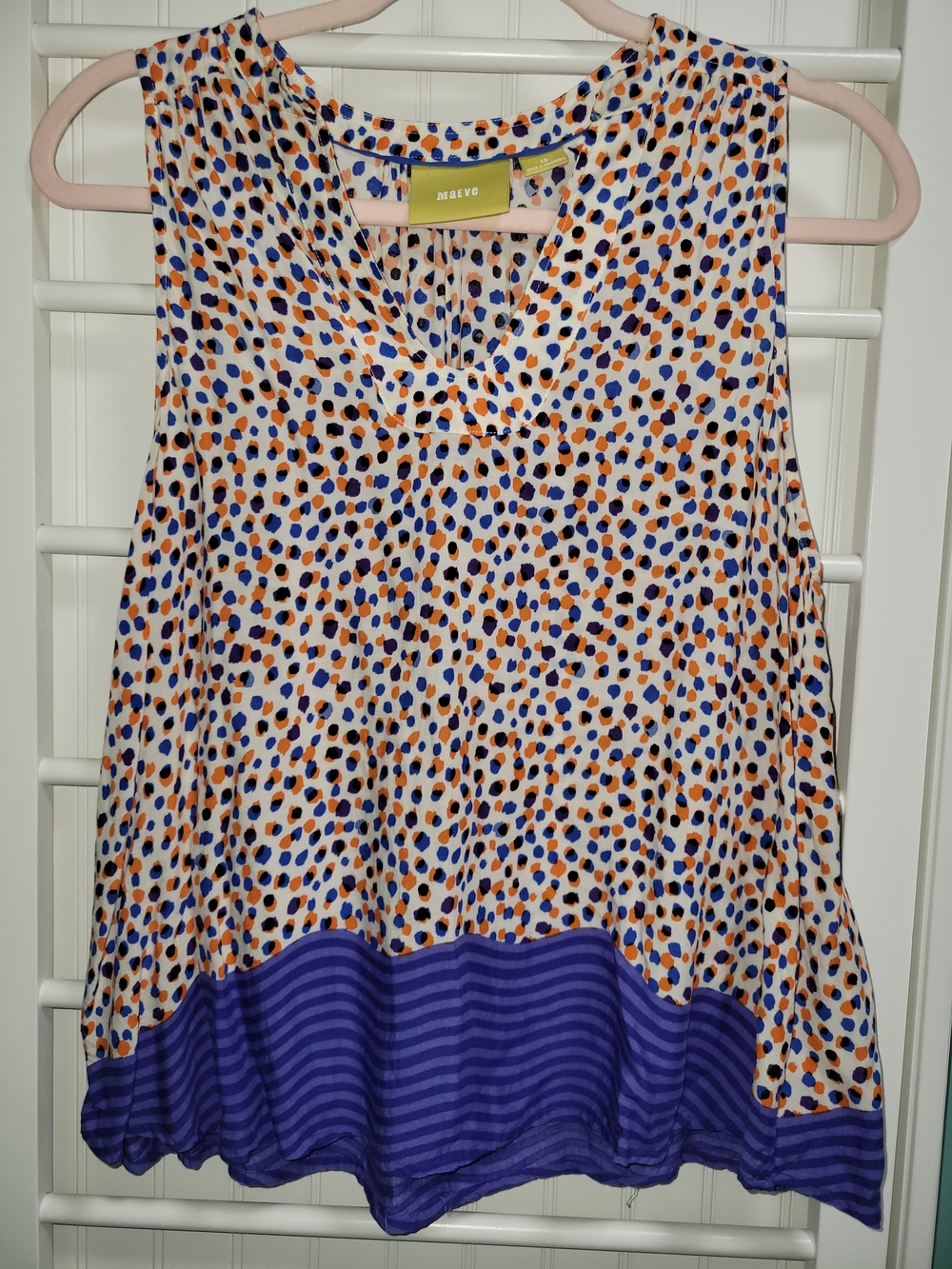 Maeve Anthropologie Emma Polka Dot Tank Size 10 EUC